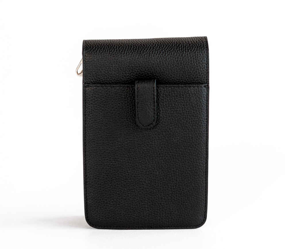 BLANKA Muse Crossbody Leather Phone Bag - Black & Gold